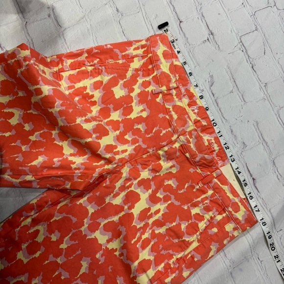 GAP KHAKIS BY GAP skinny mini Vibrant Orange and Cream cropped Pants size 4 Nwot - Picture 10 of 16
